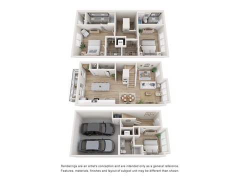 Floor plan for 3 beds, 3.5 baths, 1792 sqft
